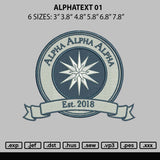 Alphacircle 01 Embroidery File 6 sizes