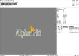 Alpha Phi Embroidery File 4 size