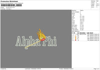 Alpha Phi Embroidery File 4 size