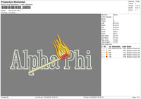 Alpha Phi Embroidery File 4 size