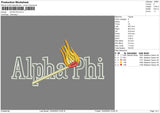 Alpha Phi Embroidery File 4 size