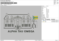 Alpha Tau Embroidery File 6 sizes