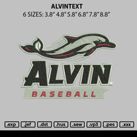Alvintext Embroidery File 6 sizes