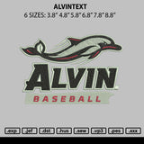 Alvintext Embroidery File 6 sizes