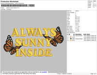 Always Sunny Embroidery File 4 size