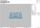 Amatext App Embroidery File 6 sizes