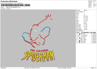 Amazing Spiderman Embroidery File 5 sizes