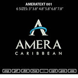 Ameratext 001 Embroidery File 6 sizes