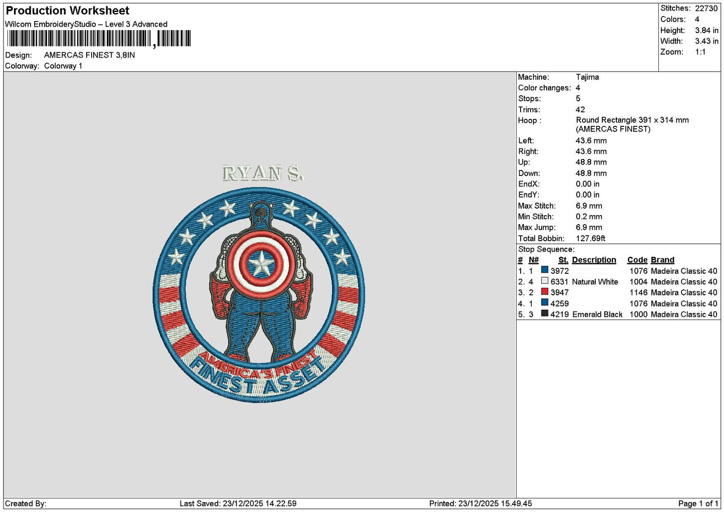 Finestcircle Embroidery File 6 sizes