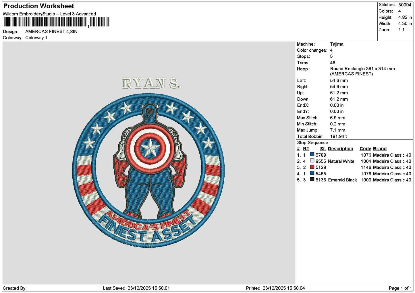 Finestcircle Embroidery File 6 sizes
