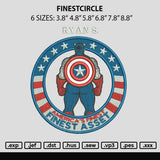 Finestcircle Embroidery File 6 sizes
