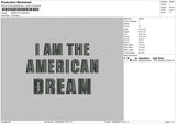 American Dream Embroidery File 6 sizes