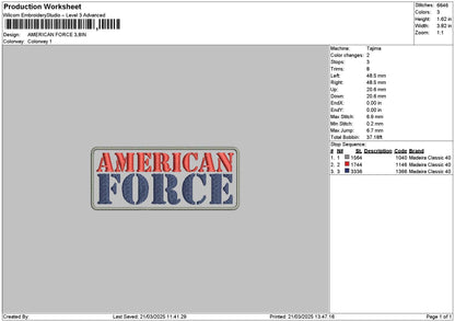 Americantext 2103 Embroidery File 6 sizes