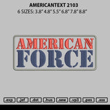 Americantext 2103 Embroidery File 6 sizes