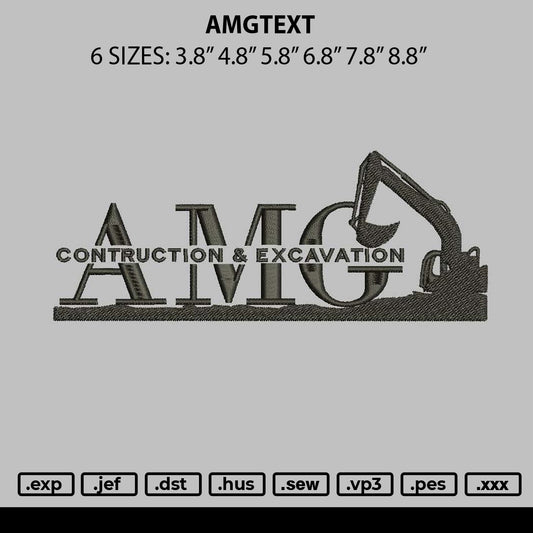 Amgtext Embroidery File 6 sizes