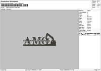 Amgtext Embroidery File 6 sizes