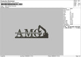 Amgtext Embroidery File 6 sizes