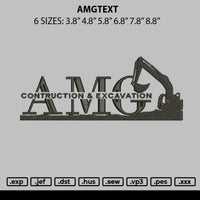 Amgtext Embroidery File 6 sizes