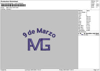 Amgtext Embroidery File 6 sizes