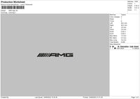 Amg Logo Embroidery File 6 sizes