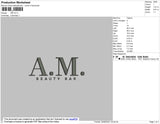 AM Beauty Embroidery File 4 size