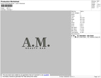 AM Beauty Embroidery File 4 size