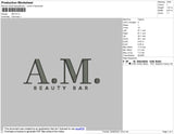 AM Beauty Embroidery File 4 size