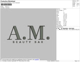 AM Beauty Embroidery File 4 size