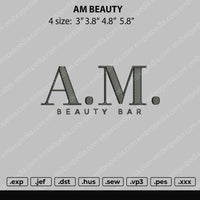 AM Beauty Embroidery File 4 size