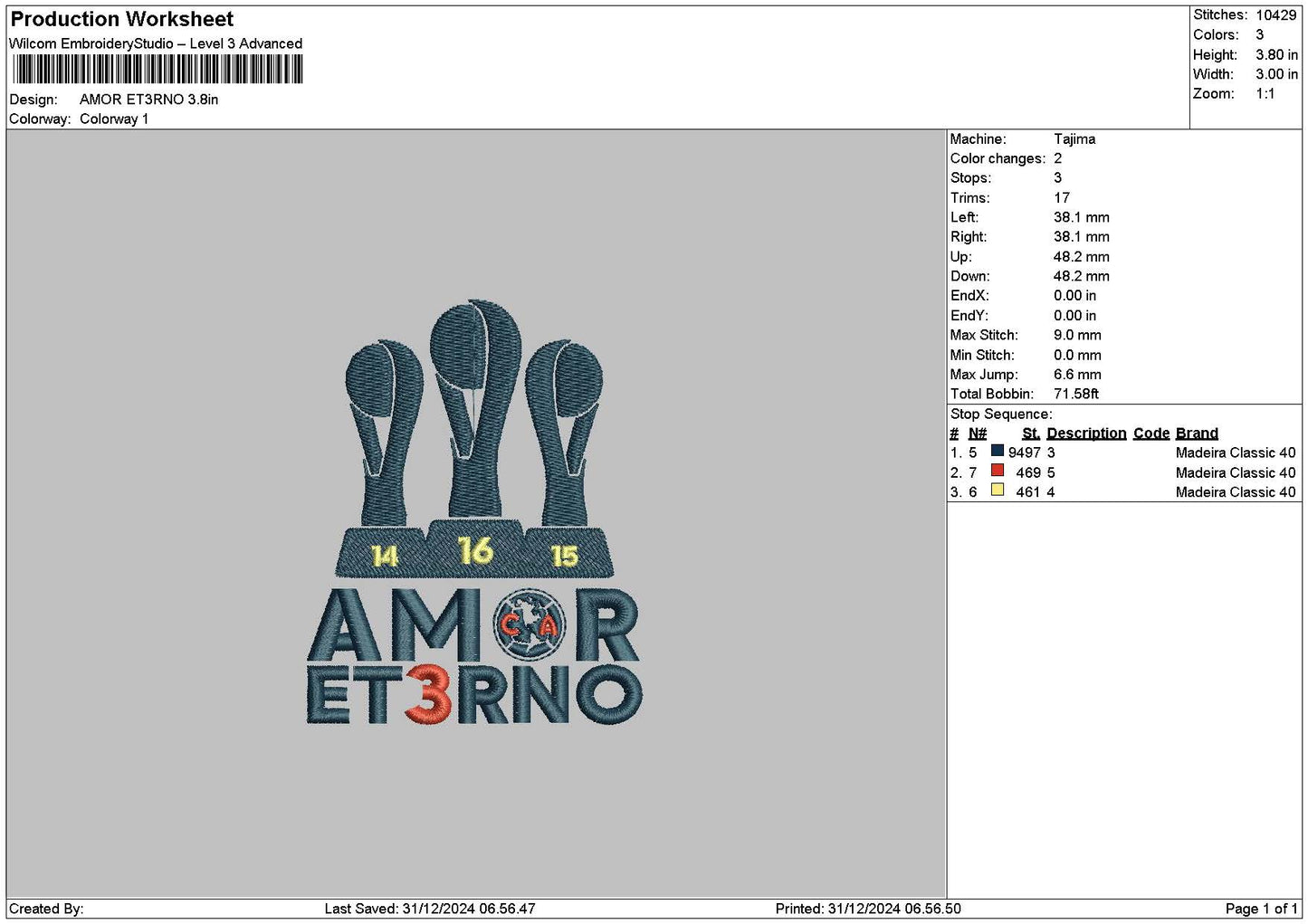 Amortext 02 Embroidery File 6 sizes