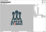 Amortext 02 Embroidery File 6 sizes