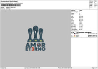Amortext 02 Embroidery File 6 sizes