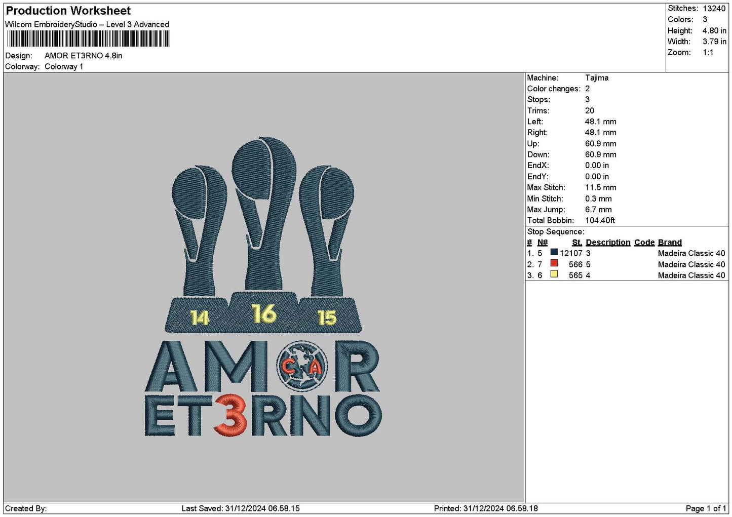 Amortext 02 Embroidery File 6 sizes