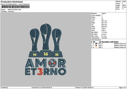 Amortext 02 Embroidery File 6 sizes