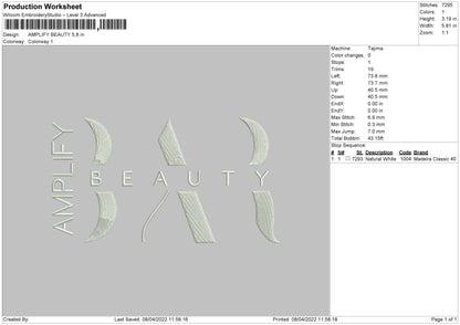 Amplify Beauty Embroidery File 4 size