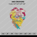 AMS Creations Embroidery File 4 size