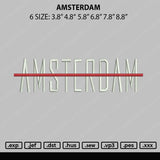 Amsterdam Embroidery File 6 sizes