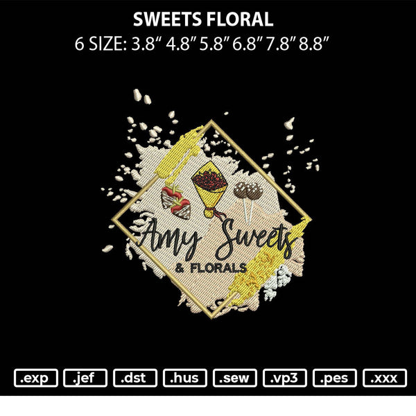 Sweets A Embroidery File 6 sizes