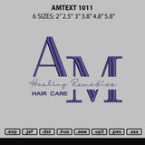 Amtext Embroidery File 6 sizes
