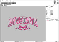 Anastasiatext Embroidery File 6 sizes