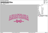 Anastasiatext Embroidery File 6 sizes