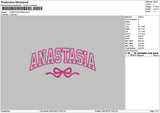Anastasiatext Embroidery File 6 sizes