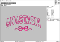 Anastasiatext Embroidery File 6 sizes