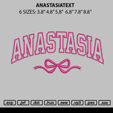 Anastasiatext Embroidery File 6 sizes