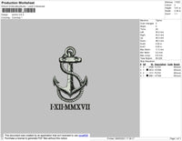 Anchor Embroidery File 4 size