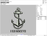 Anchor Embroidery File 4 size