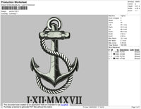 Anchor Embroidery File 4 size