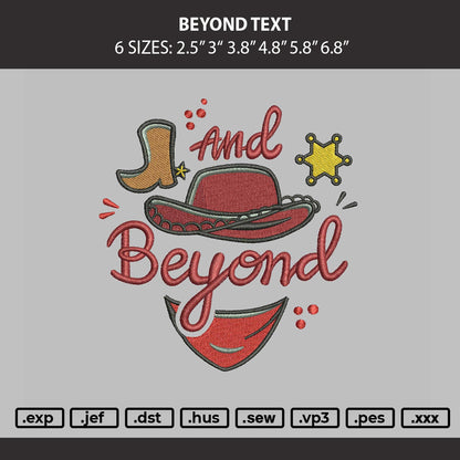 Beyond Text Embroidery Machine Design File 6 sizes