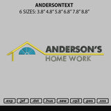 Andersontext Embroidery File 6 sizes