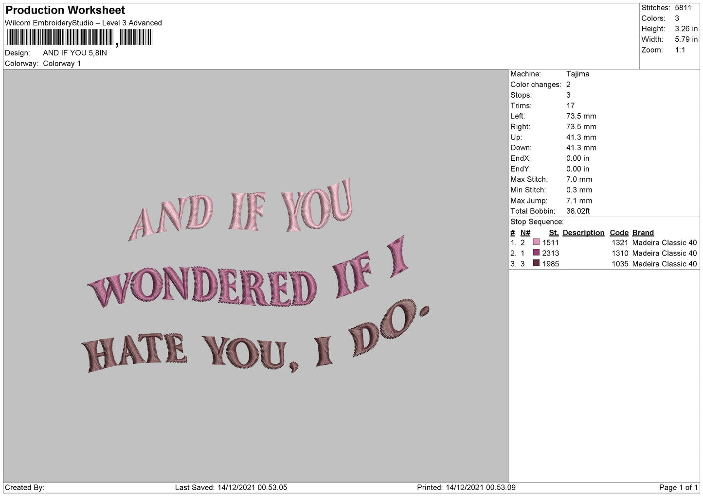 And If You Quote Embroidery File 8 size